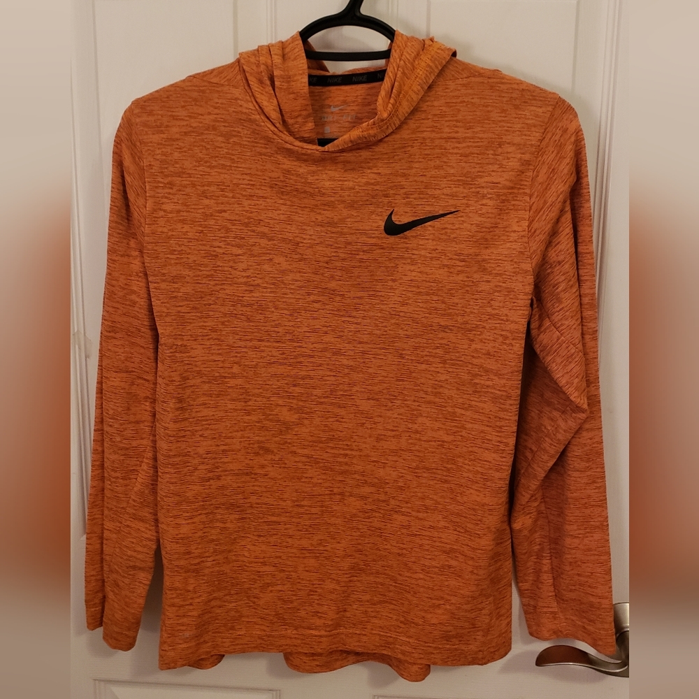 Orange Nike Lightweight Hoodie, Dri-Fit, Youth XL, Used - Good Condition